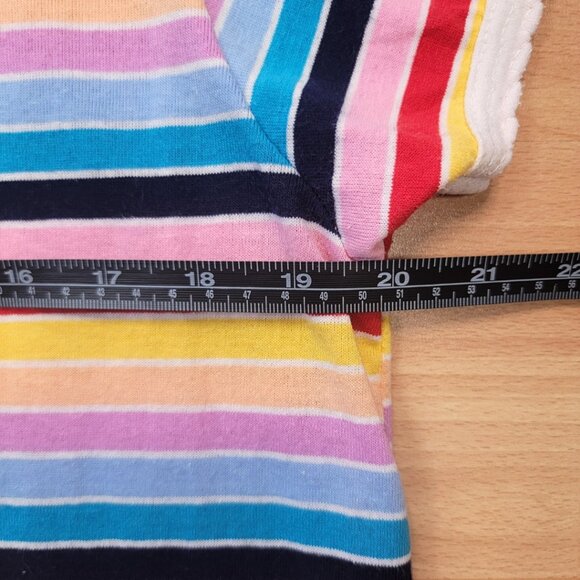 Picket and Post Colorful Striped Short Sleeve Top | Size: Medium - Picture 11 of 13